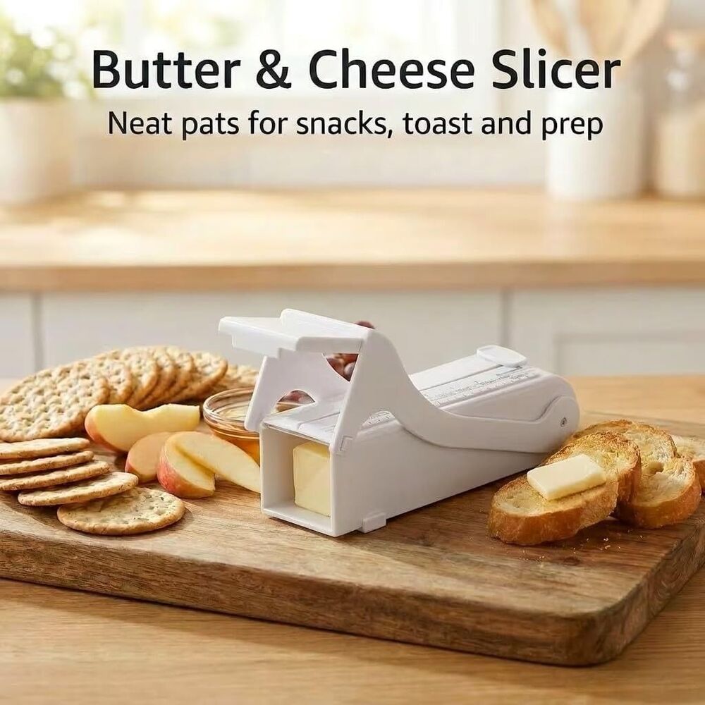 Butter Slicer Portioning Slicing Airtight Storage Container Kitchen Gadget NEW